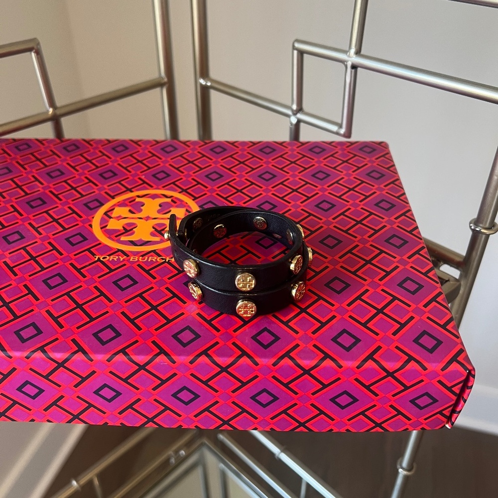 Tory Burch Leather Wrap Bracelet
